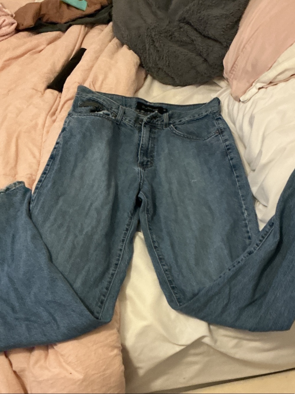 Calvin Klein Jeans Women's Straight Leg Denim - Light Blue
